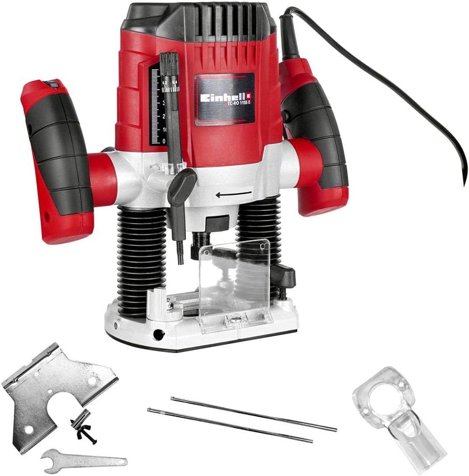 Encontraproduto.com.br - Tupia de Coluna Profissional 1100W 2 Pinças TC-RO 1155 Einhell