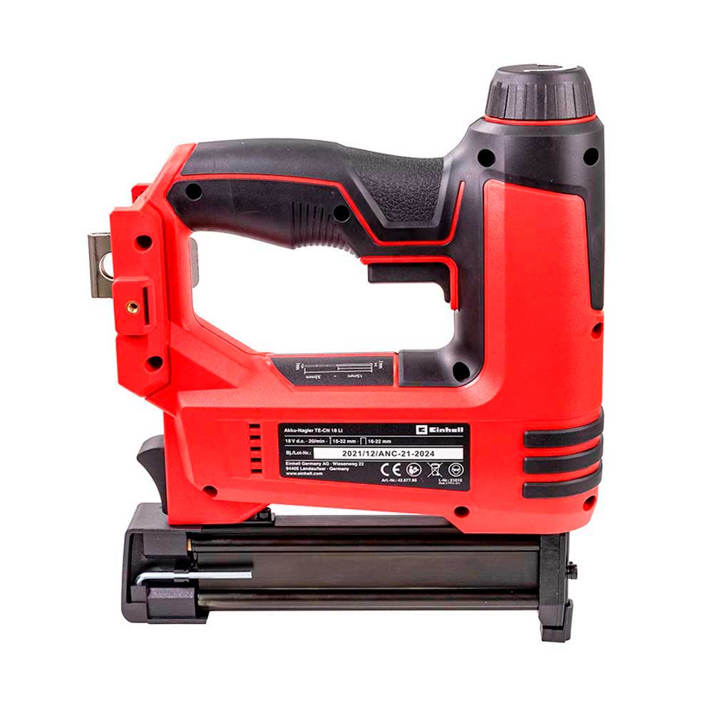 Encontraproduto.com.br - Kit Grampeador Pinador Einhell + Bateria 18V 2,5Ah + Carregador PXC Bivolt