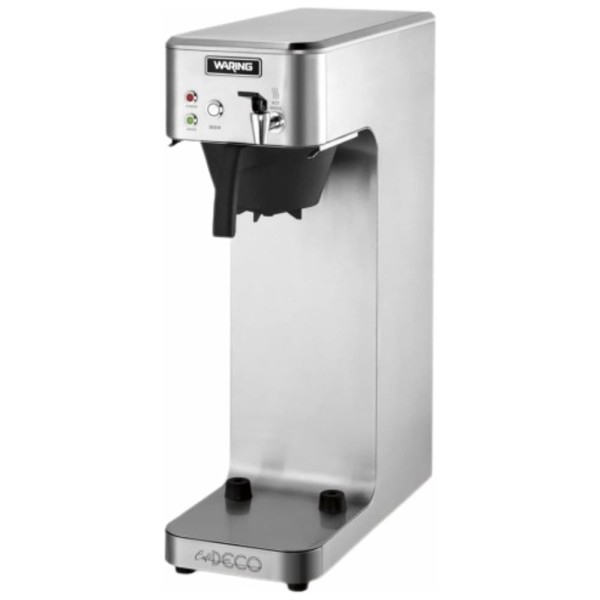 Máquina para Café Coado Comercial em Aço Inoxidável 11,3L, com Torneira de Água Quente Encanado, Plugue de 5 a 15 Fases, 110V 1660W, Waring WCM50,