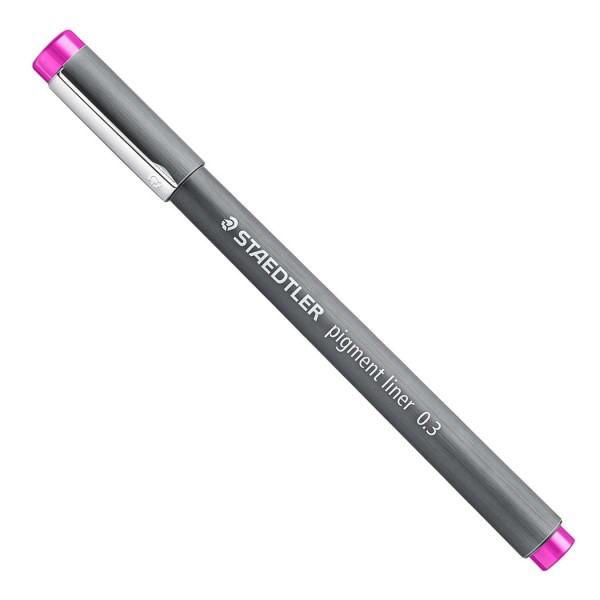 Encontraproduto.com.br - Caneta Nankin Pigment Liner Fucsia Descartável Staedtler Avulso