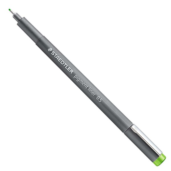 Encontraproduto.com.br - Caneta Nankin Pigment Liner Verde Claro Descartável Staedtler Avulso