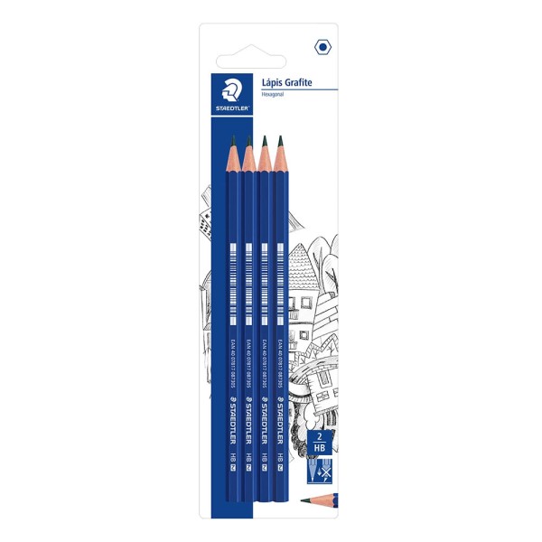 Encontraproduto.com.br - Lápis Grafite 2HB Exagonal 170 Cx/4 Staedtler