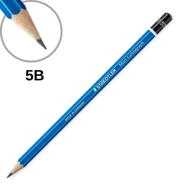 Encontraproduto.com.br - Lápis Grafite Técnico Premium de Desenho Mars Lumograph 100 5B Staedtler