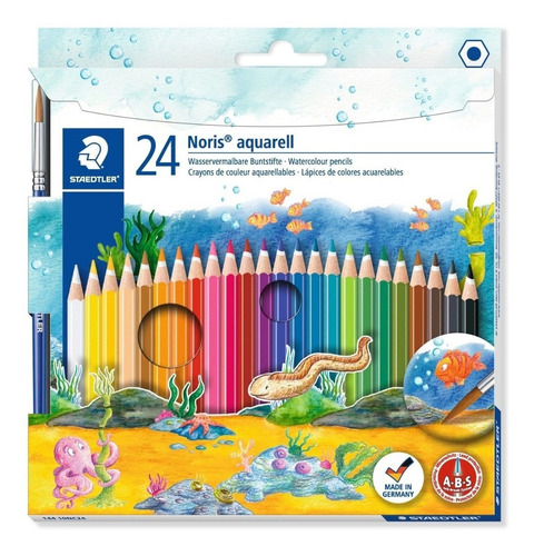 Encontraproduto.com.br - Lápis Aquarela Noris Estojo com 24 Cores Ref.144 10Nc24 Staedtler