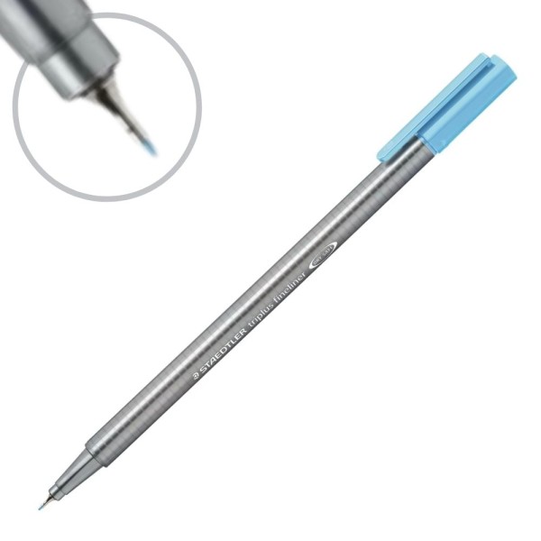 Encontraproduto.com.br - Caneta Triplus Fineliner 334 0.3mm em Formato Triangular cor Laranja Neon Staedtler
