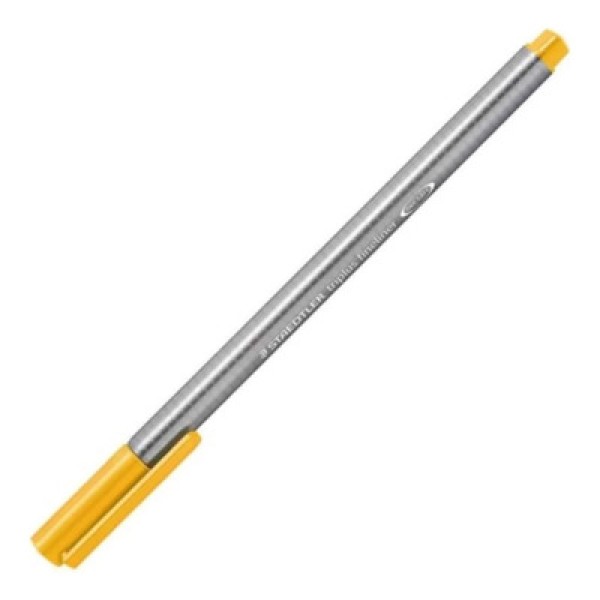 Encontraproduto.com.br - Caneta Triplus Fineliner 334 0.3mm em Formato Triangular cor Laranja Neon Staedtler