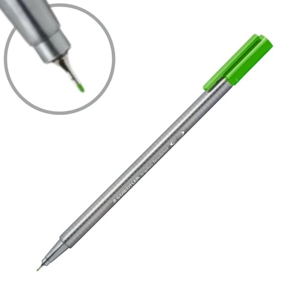 Caneta Triplus Fineliner 334 0.3mm em Formato Triangular cor Verde Salgueiro Staedtler