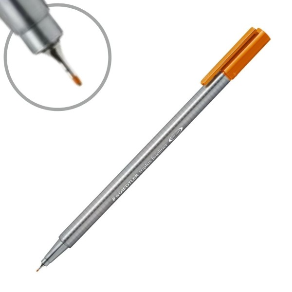 Caneta Triplus Fineliner 334 0.3mm em Formato Triangular cor Marrom Claro Staedtler
