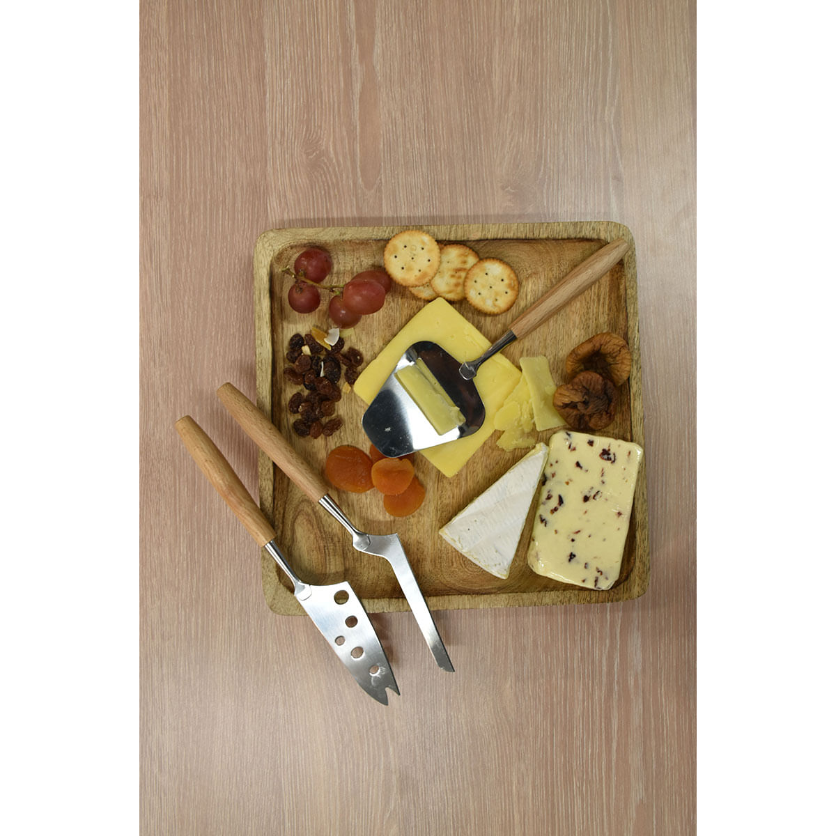 Encontraproduto.com.br - Faca para Queijo em Aço Inox Madeira Prata Marrom Fackelmann