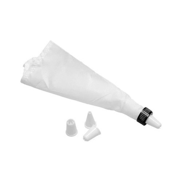 Encontraproduto.com.br - Conjunto de Saco e Bicos para Confeitar Branco Preto Zenker