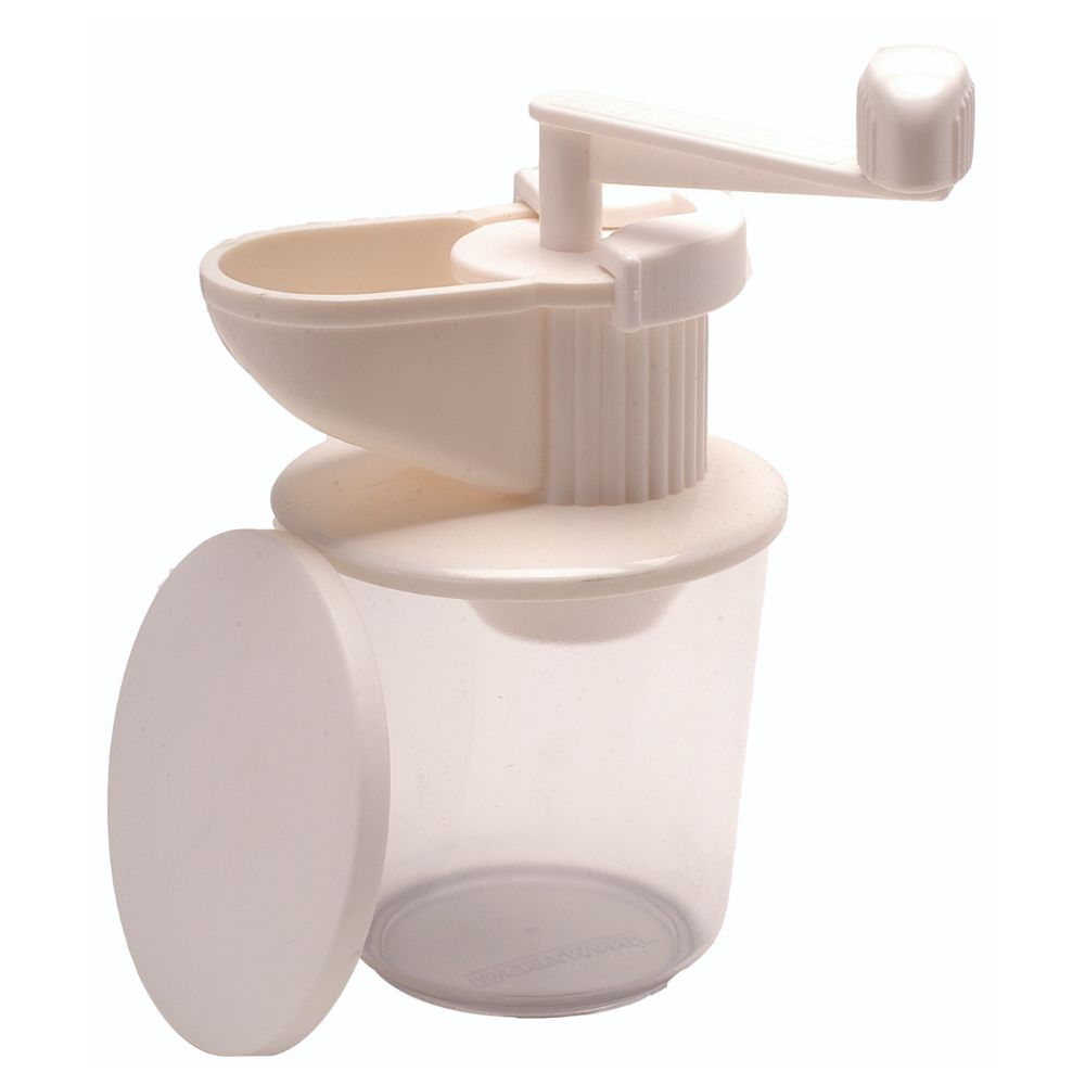 Encontraproduto.com.br - Moedor manual de alho com recipiente em plástico Fackelmann 16x8x10cm