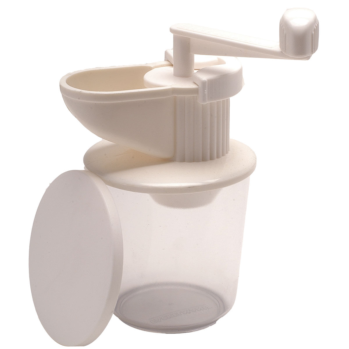 Encontraproduto.com.br - Moedor manual de alho com recipiente em plástico Fackelmann 16x8x10cm