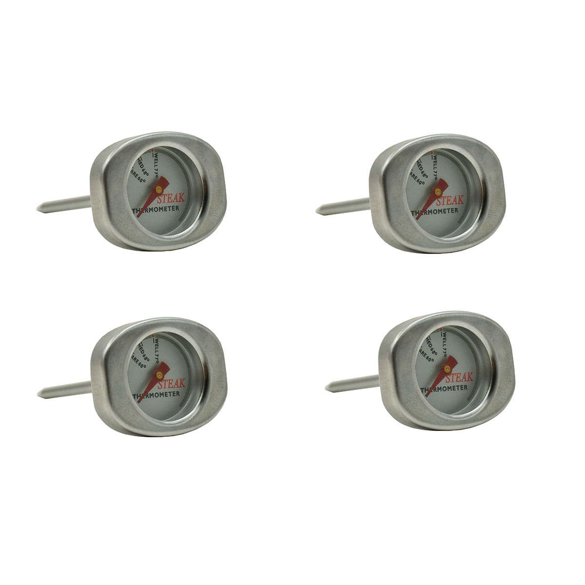 Encontraproduto.com.br - Conjunto com 4 Termômetros para Carne em Aço Inox Fackelmann
