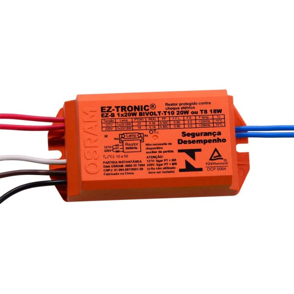 Encontraproduto.com.br - Reator eletrônico bivolt para 1 lâmpada 20W Ezb Osram