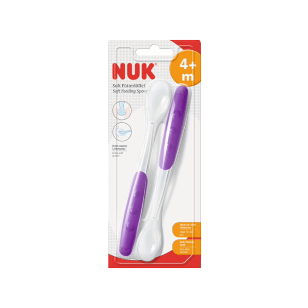 Colheres de Silicone Nuk 4+ Com 2 Unidades