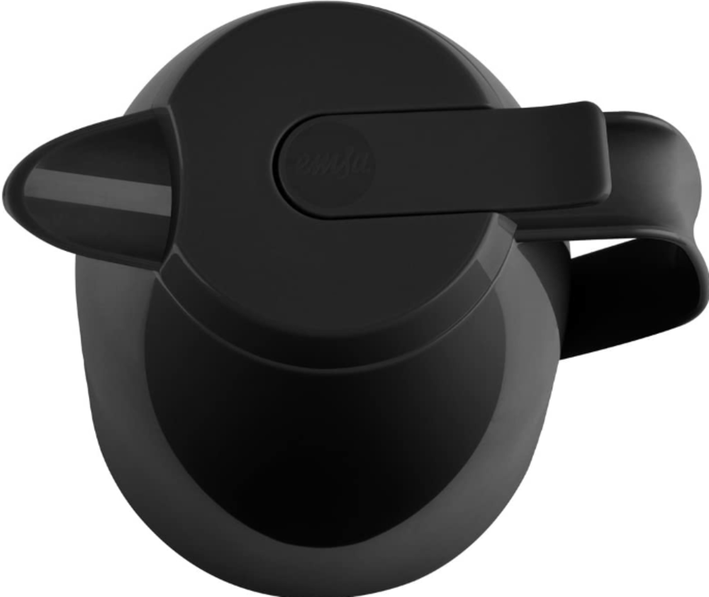 Encontraproduto.com.br - Garrafa Térmica de 1 Litro Quick Tip Mambo Gloss Emsa Preta