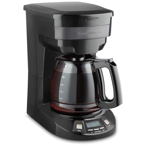 Encontraproduto.com.br - Cafeteira Elétrica Programável 2.8L em Aço Inoxidável com Painel Digital, 110v, HAMILTON BEACH 46293, Preto