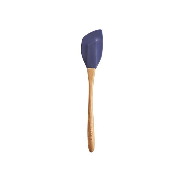 Espátula de silicone com cabo de madeira Staub 25cm azul