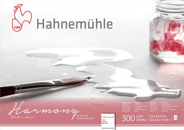 Encontraproduto.com.br - Bloco Aquarela Harmony 300 g/m² Fine 21 x 29,7 cm com 12 Folhas Hahnemuhle