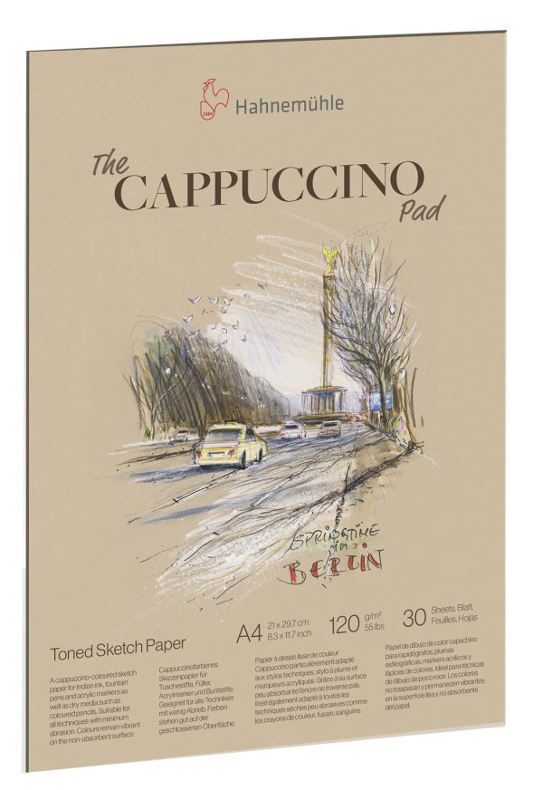 Bloco Desenho The Cappuccino 120 g/m² A-4 com 30 Folhas Hahnemuhle