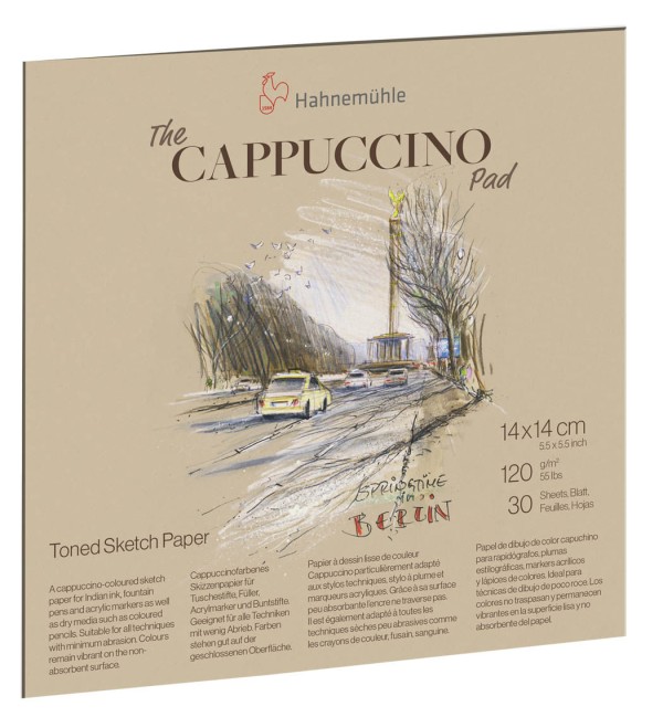 Bloco Desenho The Cappuccino 120 g/m² 14X14 com 30 Folhas Hahnemuhle