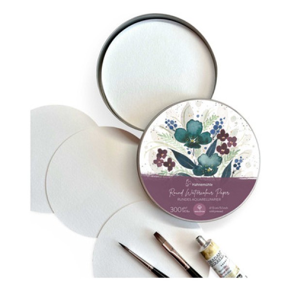 Encontraproduto.com.br - Papel Aquarela Expression 300 g/m² G.F Redondo 13 cm com 30 Folhas Hahnemuhle