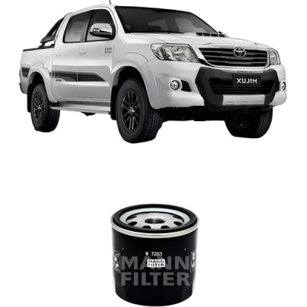 Encontraproduto.com.br - Filtro Óleo Toyota Hilux 2.4 2.5 2.7 2.8 3.0 4.0 2006 a 2018 MANN-FILTER W7283