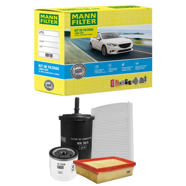 Kit Filtro Ford Ka 1.0 12V 1.5 16V 2014 a 2019 MANN-FILTER SP 11062-4