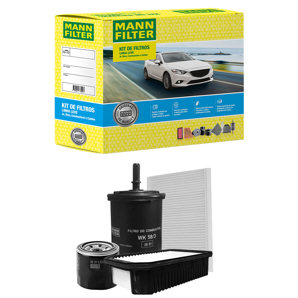Encontraproduto.com.br - Kit de Filtros Mann Filter Hyundai HB20 1.6 16V Flex 2012 até 2019