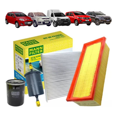 Encontraproduto.com.br - Kit de Filtros Mann Filter Mobi 1.0 8V Flex| Strada 1.4 8V Flex|Fiorino 1.4 8V Flex|Uno 1.0/1.4 8V Flex|Palio 1.4 8V Flex