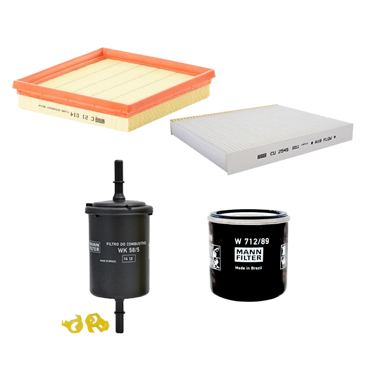 Encontraproduto.com.br - Kit de Filtros Mann Filter Polo 2017 em diante|Virtus 2018 em diante|Saveiro 2018 em diante - Todos 1.6 16V Flex