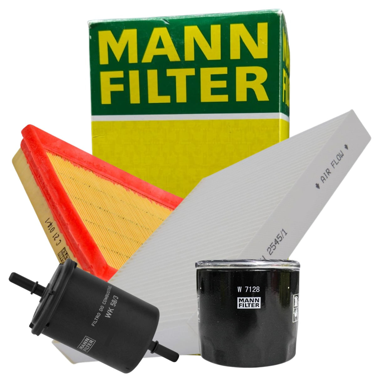 Encontraproduto.com.br - Kit de Filtros Mann Filter Polo 2017 em diante|Virtus 2018 em diante|Saveiro 2018 em diante - Todos 1.6 16V Flex