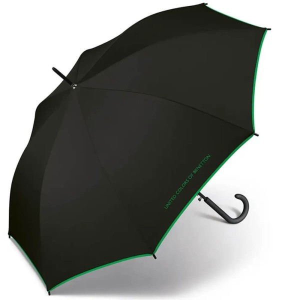 Encontraproduto.com.br - Guarda-chuva Automático Longo Sombrinha United Colors Black Benetton