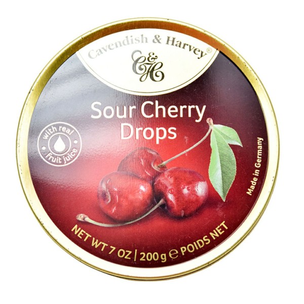 Encontraproduto.com.br - Bala Cavendish & Harvey Sour Cherry 200g