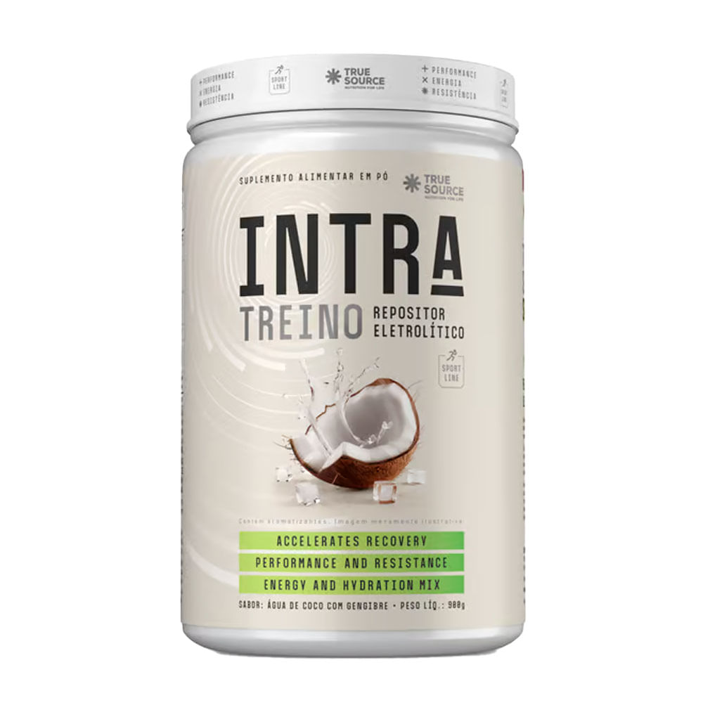 Encontraproduto.com.br - Intra Treino Repositor Eletrolítico Sport Line Água de Coco com Gengibre 900g True Source