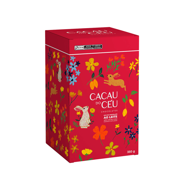 Encontraproduto.com.br - Ovo de Páscoa Cacau do Céu Chocolate ao Leite 40% Cacau com Morango - 250g