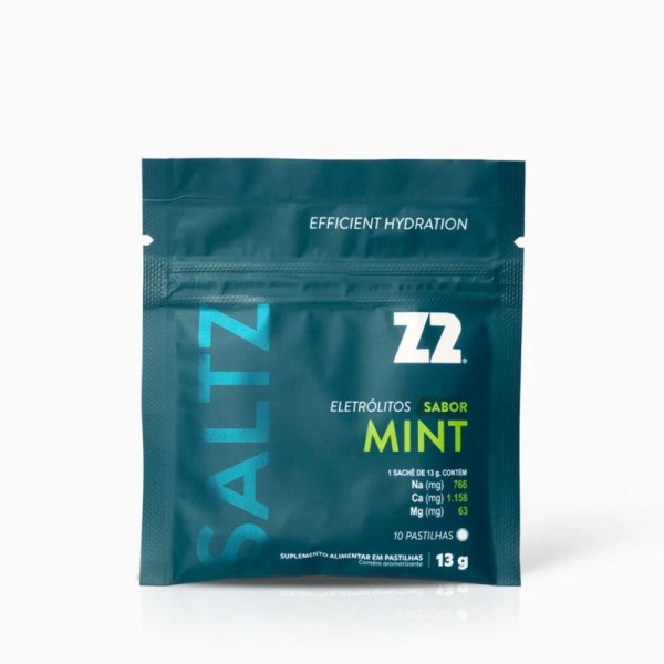 Eletrólitos Saltz Pastilhas Sabor Menta Sachê 13g Z2 Foods