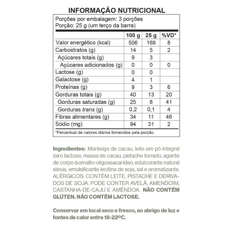 Encontraproduto.com.br - Chocolate Luckau Ao Leite com Pistache 75g