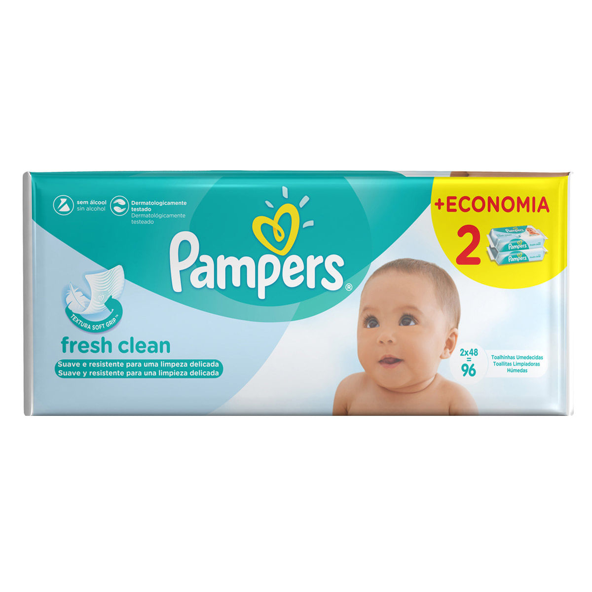 Encontraproduto.com.br - Toalhas Umedecidas Pampers Regular 96 Unidades