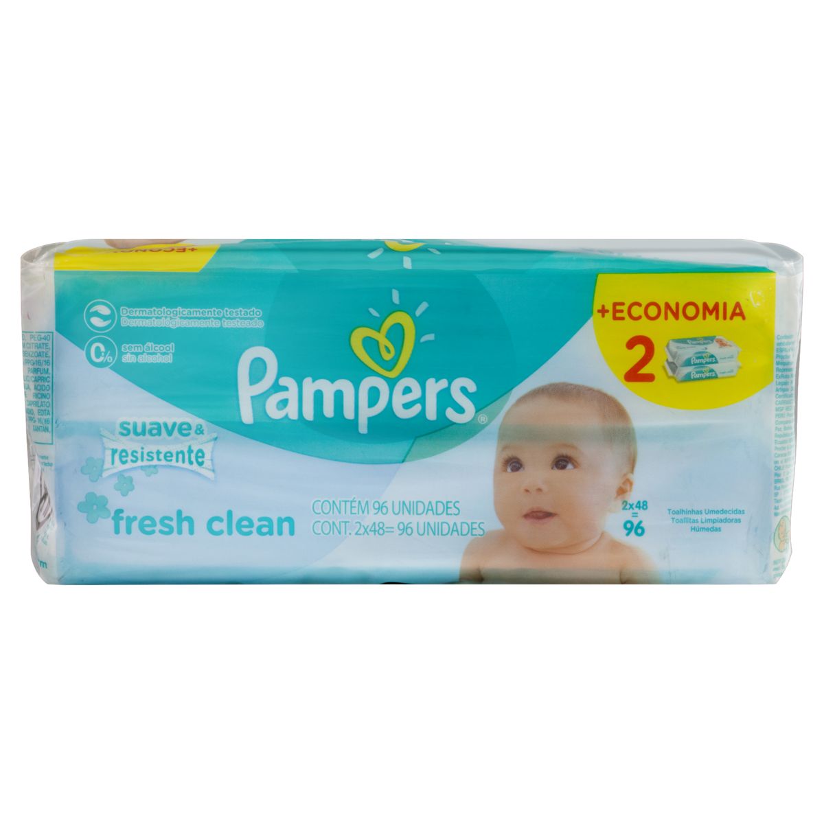 Encontraproduto.com.br - Toalhas Umedecidas Pampers Regular 96 Unidades