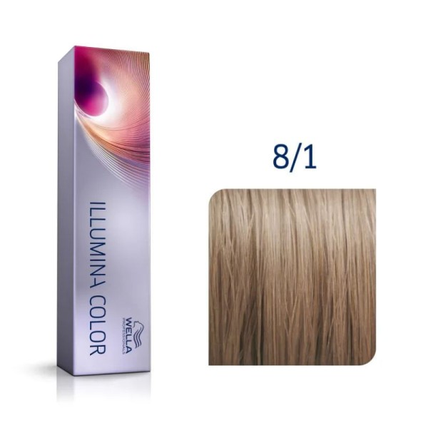 Encontraproduto.com.br - Tinta Illumina Color 60ml 8/1 Louro Claro Acinzentado - Wella Profissional