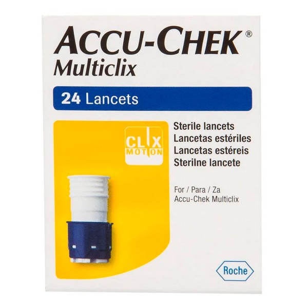 Encontraproduto.com.br - Lancetas Estéreis Accu-chek Multiclix c/ 24