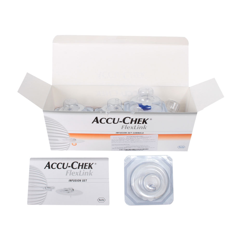 Encontraproduto.com.br - Kit Accu-Chek FlexLink I 10/30 10 Cânulas + 10 Cateteres
