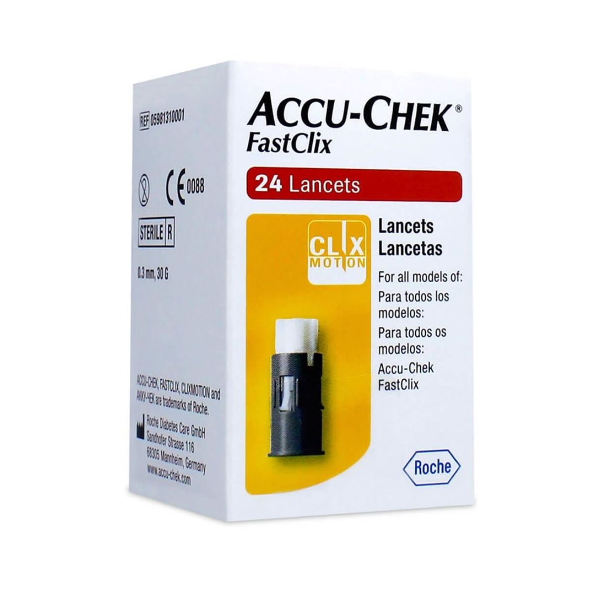 Encontraproduto.com.br - Lacetas Accu-Chek Fastclix 24 unidades