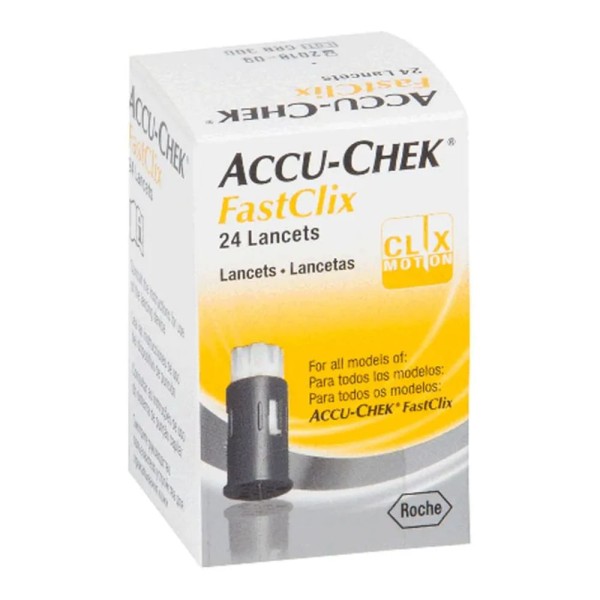 Encontraproduto.com.br - Lacetas Accu-Chek Fastclix 24 unidades