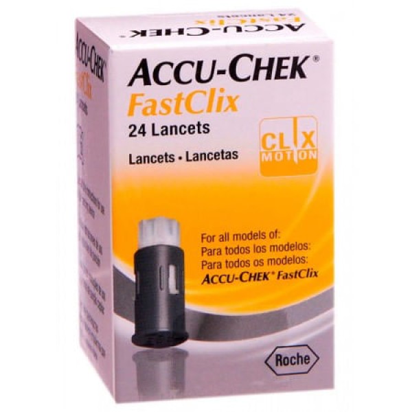 Encontraproduto.com.br - Lacetas Accu-Chek Fastclix 24 unidades