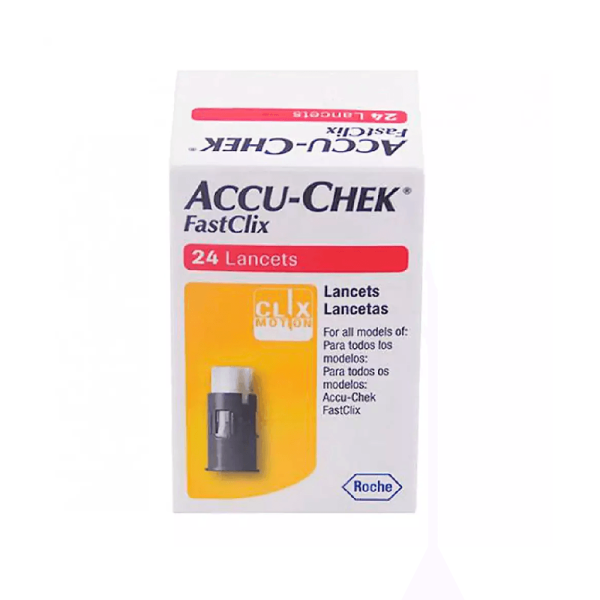 Encontraproduto.com.br - Lacetas Accu-Chek Fastclix 24 unidades