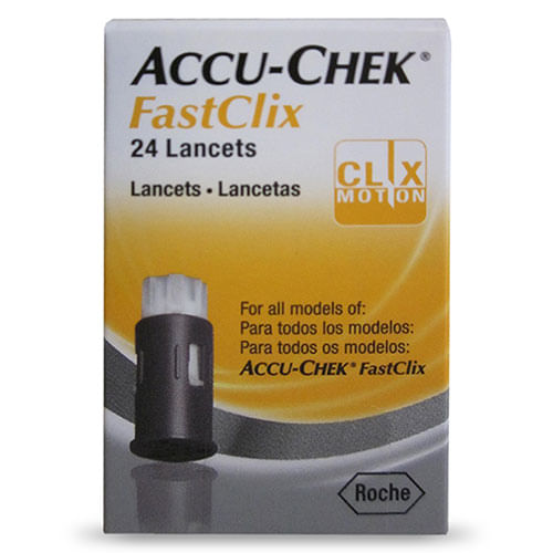 Encontraproduto.com.br - Lacetas Accu-Chek Fastclix 24 unidades