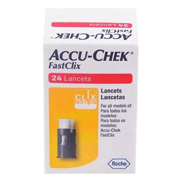 Encontraproduto.com.br - Lacetas Accu-Chek Fastclix 24 unidades