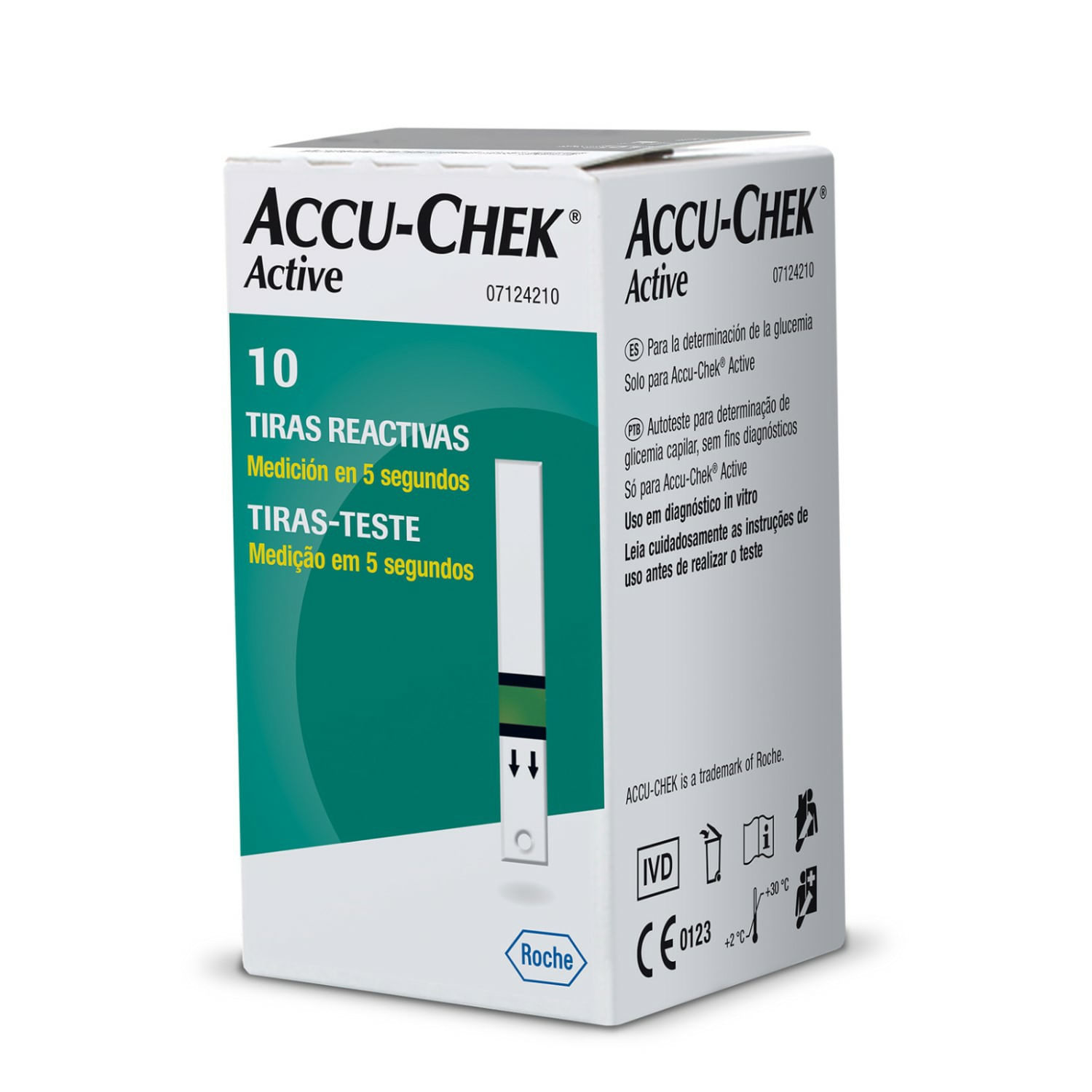 Encontraproduto.com.br - Tiras Reagentes Accu-Chek Active Roche - 10 tiras